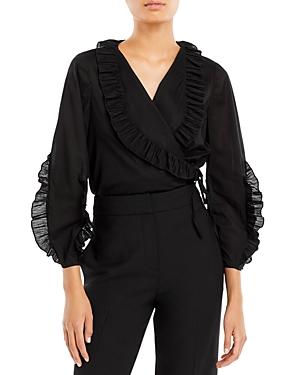 Rebecca Taylor Ruffle Wrap Top
