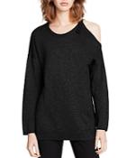 Calvin Klein Metallic Cold-shoulder Sweater - 100% Exclusive