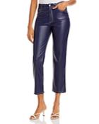 Staud Elliot Faux Leather Cropped Pants