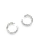 Bloomingdale's Diamond Circle Front-to-back Earrings In 14k White Gold, 0.25 Ct. T.w. - 100% Exclusive