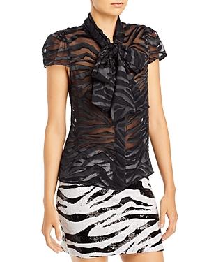 Alice And Olivia Jeannie Bow-collar Blouse