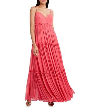 Bcbgmaxazria V Neck Tiered Maxi Dress