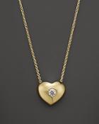 Kc Designs Small Diamond Solitaire Heart Pendant Necklace In 14k Yellow Gold, .10 Ct. T.w. - 100% Exclusive