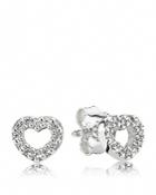 Pandora Stud Earrings - Cubic Zirconia Be My Valentine