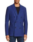 Canali Double-breasted Micro Check Regular Fit Jacket