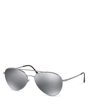 Prada Brow Bar Mirrored Aviator Sunglasses, 59mm