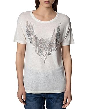 Zadig & Voltaire Marta Crystal Eagle Graphic Tee