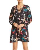 Yumi Kim Abstract Floral Lace-up Dress