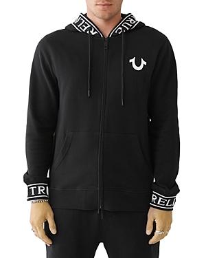 True Religion Jacquard Ribbed Logo Hoodie