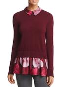 Ted Baker Brianca Porcelain Rose Layered-look Sweater - 100% Exclusive