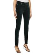 Ag Farrah Velvet Skinny Jeans In Village Pine - 100% Exclusive