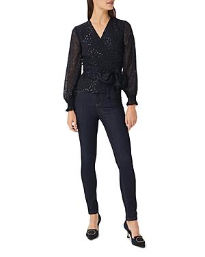 Hobbs London Elizabeth Metallic Dot Blouse
