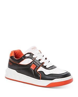 Valentino Garavani One Stud Color Blocked Leather Sneakers