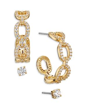 Nadri Frost Cubic Zirconia Hoop & Stud Earrings, Set Of 2