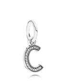 Pandora Pendant - Sterling Silver & Cubic Zirconia Letter C