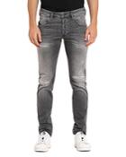 Diesel D-bazer Straight Slim Fit Jeans In Gray Denim
