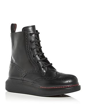 Alexander Mcqueen Women's Hybrid Wingtip Combat Boots
