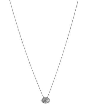 Links Of London Sterling Silver Diamond Essentials Pave Concave Pendant Necklace, 17.7