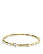 David Yurman Cable Collectibles Heart Bracelet With Diamonds In Gold