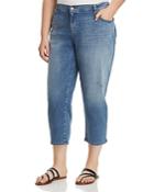 Eileen Fisher Plus Cropped Tapered Jeans In Absolute Blue