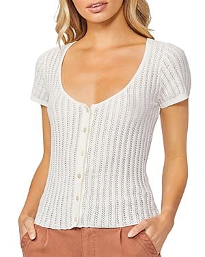 Paige Anthy Ribbed Pointelle Top
