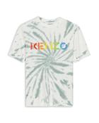 Kenzo Cotton Tie Dyed Logo Graphic Tee