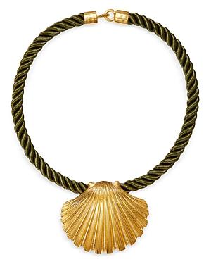 Tory Burch Shell Collar Necklace, 16.5