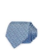 Salvatore Ferragamo Textured Double Gancini Silk Classic Tie