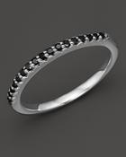 Black Diamond Band In 14k White Gold, .15 Ct. T.w. - 100% Exclusive