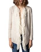 Zadig & Voltaire Daphny Cashmere Fringe Cardigan