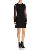 C By Bloomingdale's Lace-sleeve Cashmere Sweater Dress - 100% Exclusive