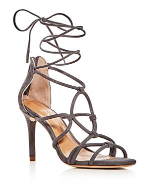 Halston Heritage Brielle Caged Ankle Wrap High Heel Sandals