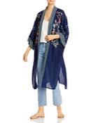 Johnny Was Summer Embroidered Long Kimono