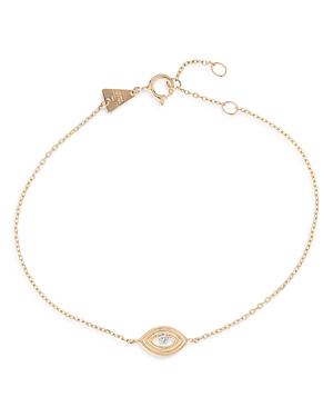 Adina Reyter 14k Yellow Gold Groovy Diamond Evil Eye Charm Bracelet