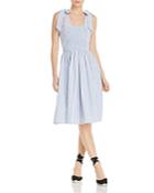Aqua Sleeveless Striped Smocked Midi Dress - 100% Exclusive