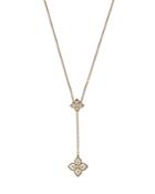 Bloomingdale's Diamond Clover Y-necklace In 14k Yellow Gold, 0.30 Ct. T.w. - 100% Exclusive