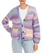 Bb Dakota Button Front Striped Cardigan