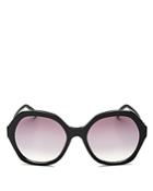 Fendi Mirrored Oversized Round Sunglasses, 56mm