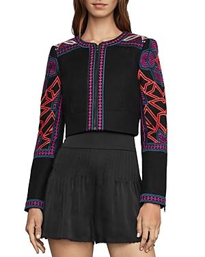 Bcbgmaxazria Embroidered Cropped Jacket