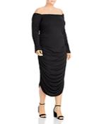 Wayf Kerry Square Neck Ruched Side Dress