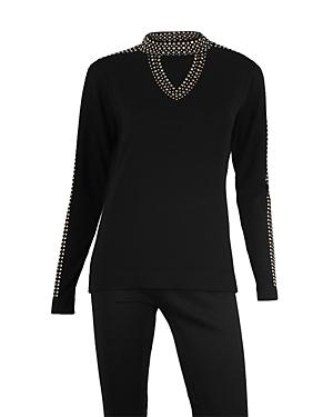 Sioni Embellished Keyhole Sweater