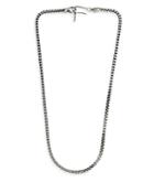 Allsaints Sterling Silver Box Chain Necklace, 18