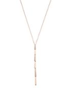 Bloomingdale's Diamond Linear Pendant Necklace In 14k Rose Gold, 0.25 Ct. T.w. - 100% Exclusive