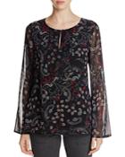Sanctuary Violetta Printed Bell Sleeved Blouse