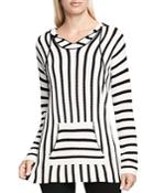 Two By Vince Camuto Stripe Knit Hoodie