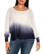 Belldini Plus Dip Dye Boatneck Sweater