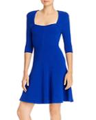 Milly Ribbed Fit And Flare Dress
