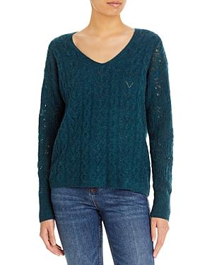 C By Bloomingdale's Cashmere Crochet Cable Cashmere Sweater - 100% Exclusive