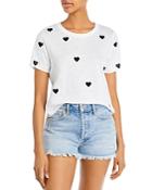 Chaser Heart Print Cropped T Shirt