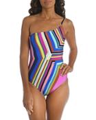 Trina Turk Illusions One Shoulder One Piece Swimsuit